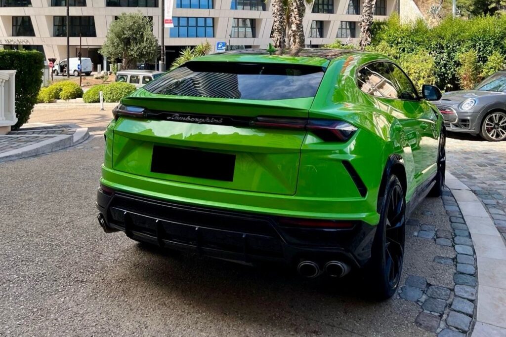 Lambroghini Urus Green Rear Monaco